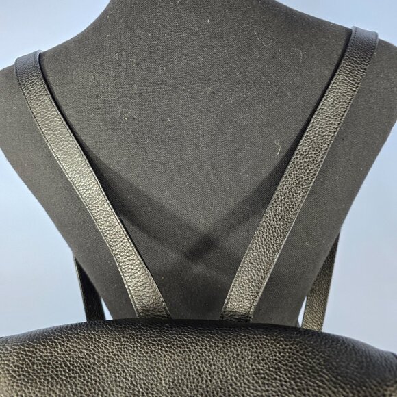I Santi Black Leather Backpack Made in Italy Adj Straps Casual Chic Academia main image 9